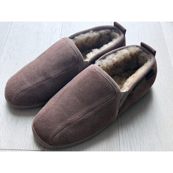 Rare Red Wing Romeo Slippers Men\'s [12] Suede Sheepskin Lined Chestnut